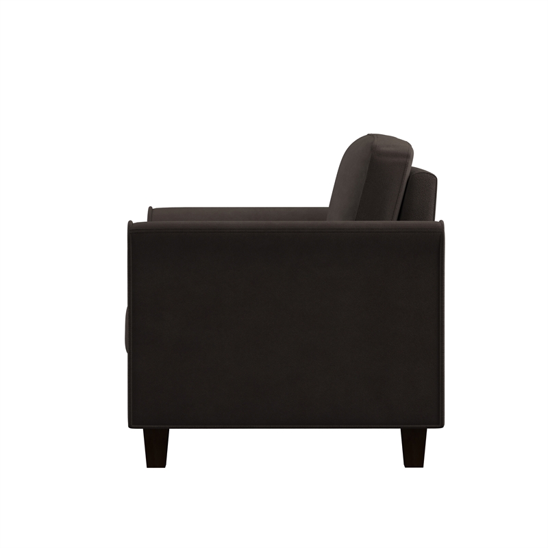 LifeStyle Solutions New Haven Chair in Coffee Microfiber Upholstery