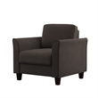 LifeStyle Solutions New Haven Chair in Coffee Microfiber Upholstery