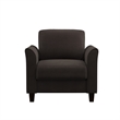 LifeStyle Solutions New Haven Chair in Coffee Microfiber Upholstery