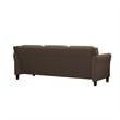 Lifestyle Solutions Harvard Sofa in Brown Microfiber Upholstery