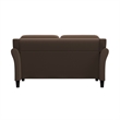 Lifestyle Solutions Harvard Loveseat in Brown Microfiber Upholstery