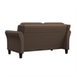 Lifestyle Solutions Harvard Loveseat in Brown Microfiber Upholstery