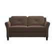 Lifestyle Solutions Harvard Loveseat in Brown Microfiber Upholstery