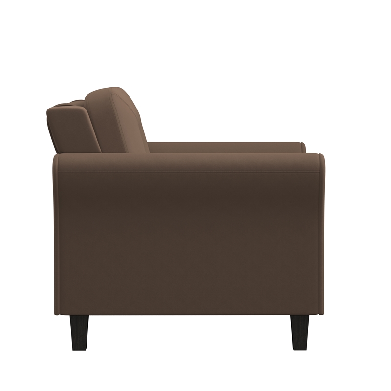 Lifestyle Solutions Harvard Chair in Brown Microfiber Upholstery