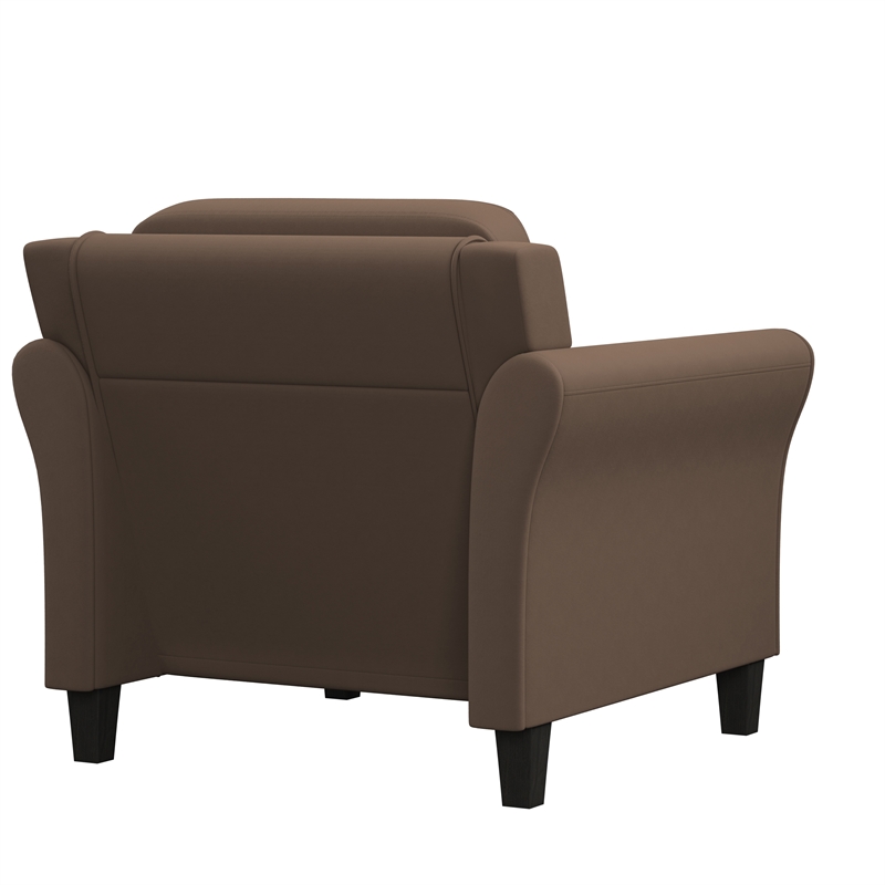 Lifestyle Solutions Harvard Chair in Brown Microfiber Upholstery