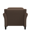 Lifestyle Solutions Harvard Chair in Brown Microfiber Upholstery