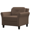 Lifestyle Solutions Harvard Chair in Brown Microfiber Upholstery