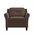 Lifestyle Solutions Harvard Chair in Brown Microfiber Upholstery