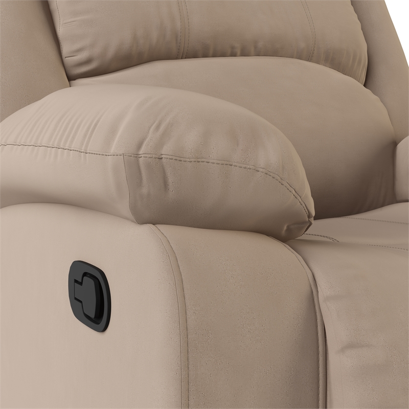 Relax-A-Lounger Dayton Recliner in Beige Microfiber Upholstery