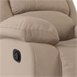 Relax-A-Lounger Dayton Recliner in Beige Microfiber Upholstery