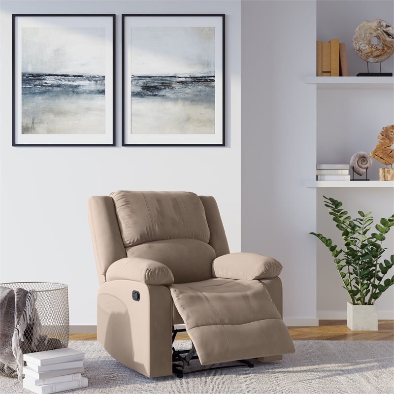 microfiber beige recliner