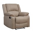 Relax-A-Lounger Dayton Recliner in Beige Microfiber Upholstery