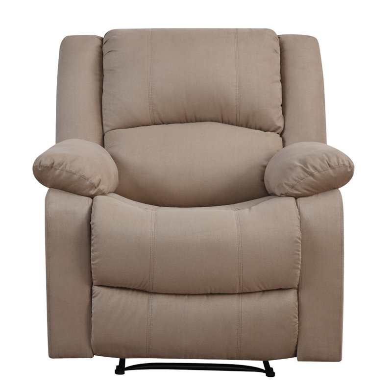 Relax-A-Lounger Dayton Recliner in Beige Microfiber Upholstery