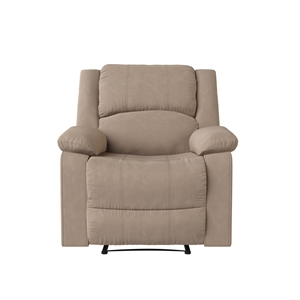 Relax-A-Lounger Dayton Recliner in Beige Microfiber Upholstery