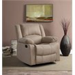 Relax-A-Lounger Dayton Recliner in Beige Microfiber Upholstery
