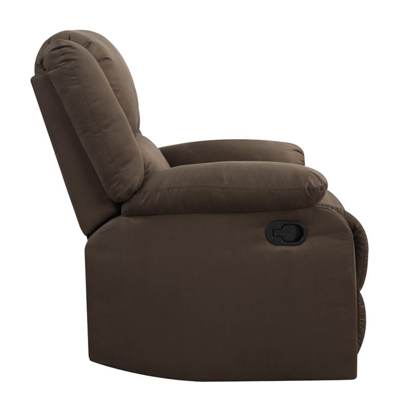 Relax A Lounger Harrisburg Recliner In Chocolate Microfiber Upholstery Rr Prk1cm2045