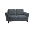 LifeStyle Solutions Mavrick Upholstered Loveseat in Dark Gray