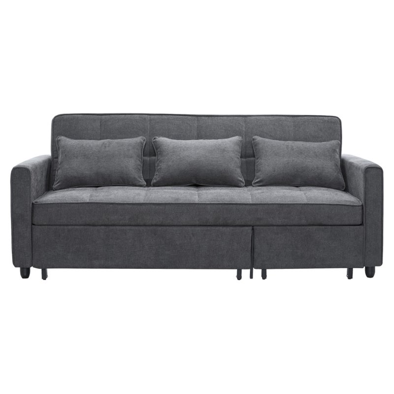 Relax A Lounger Skyline Convertible Sofa In Gray