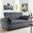 Serta Henley Queen Convertible Sofa in Gray Fabric Upholstery