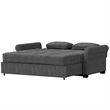 Serta Henley Queen Convertible Sofa in Gray Fabric Upholstery