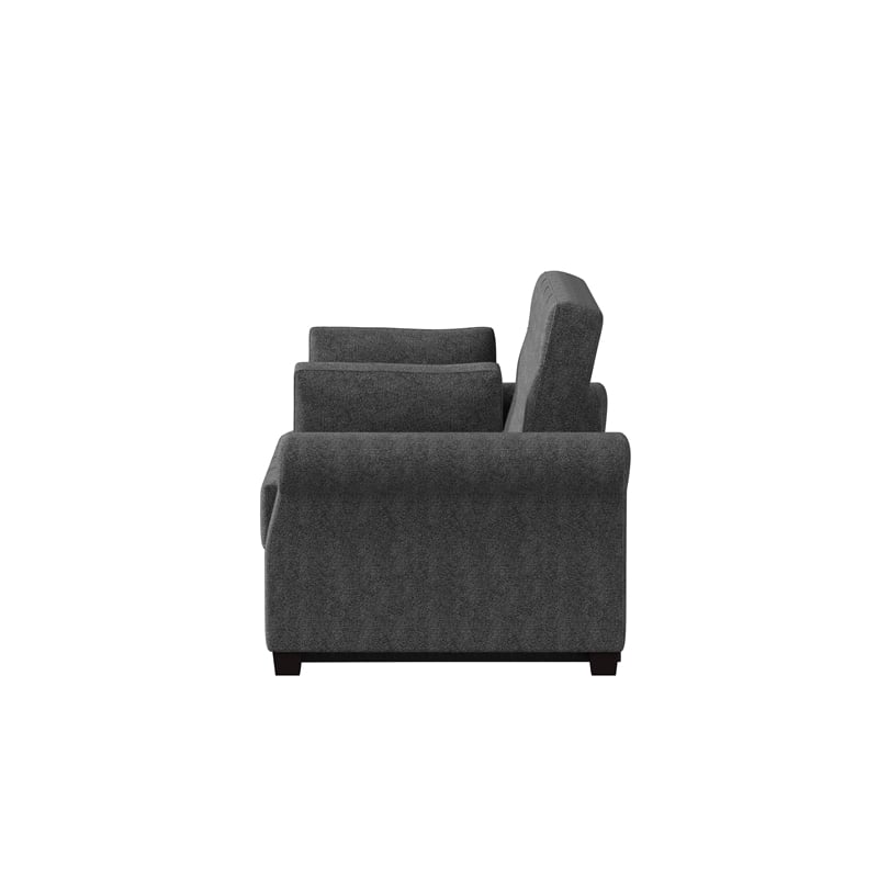 Serta Henley Queen Convertible Sofa in Gray Fabric Upholstery