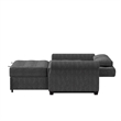 Serta Henley Queen Convertible Sofa in Gray Fabric Upholstery