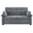 Serta Henley Queen Convertible Sofa in Gray Fabric Upholstery