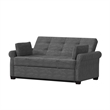 Serta Henley Queen Convertible Sofa in Gray Fabric Upholstery