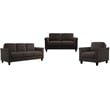LifeStyle Solutions New Haven 3 Piece Sofa Set in Coffee