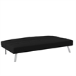 Serta Carson Tufted Sleeper Sofa in Black Fabric Upholstery