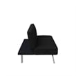 Serta Carson Tufted Sleeper Sofa in Black Fabric Upholstery