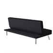 Serta Carson Tufted Sleeper Sofa in Black Fabric Upholstery