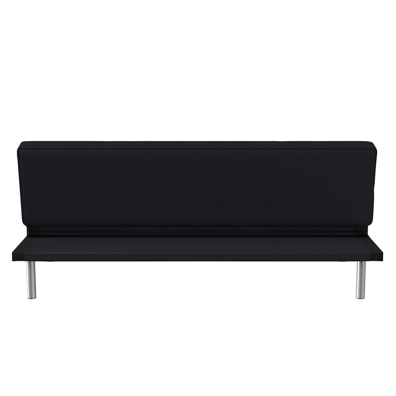Serta Carson Tufted Sleeper Sofa in Black Fabric Upholstery