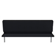 Serta Carson Tufted Sleeper Sofa in Black Fabric Upholstery