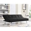 Serta Carson Tufted Sleeper Sofa in Black Fabric Upholstery