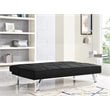 Serta Carson Tufted Sleeper Sofa in Black Fabric Upholstery