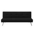 Serta Carson Tufted Sleeper Sofa in Black Fabric Upholstery