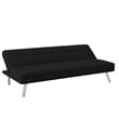 Serta Carson Tufted Sleeper Sofa in Black Fabric Upholstery