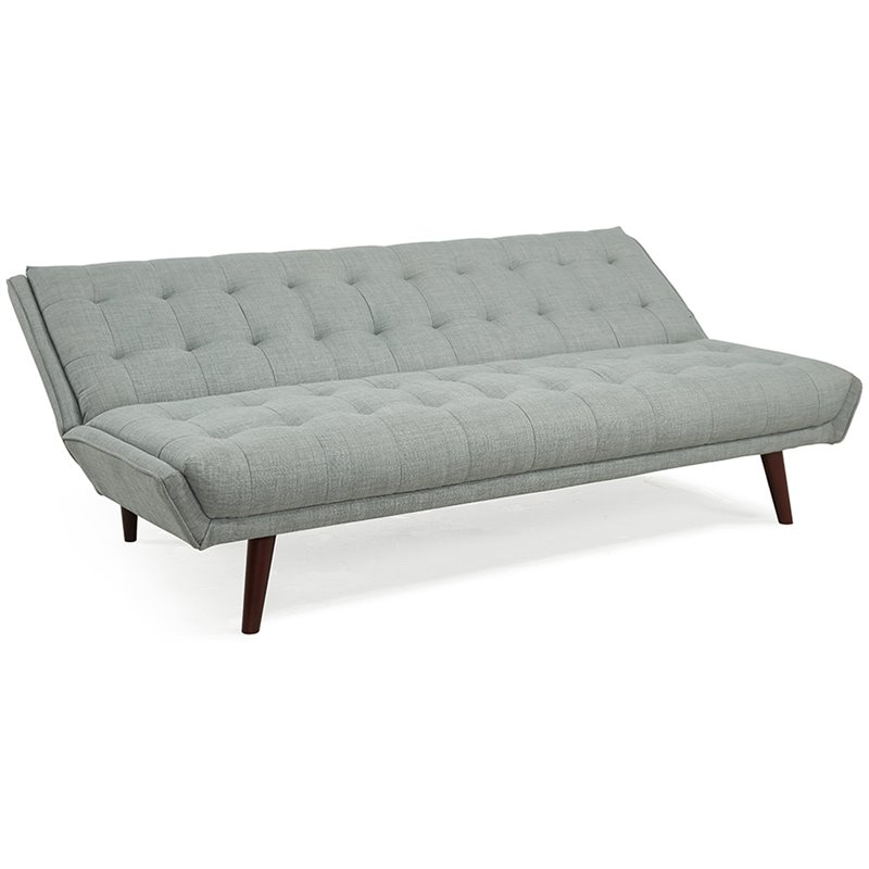 Lifestyle Solutions Relax A Lounger Lacey Tufted Sleeper Sofa In Gray