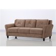 LifeStyle Solutions Transitional 2 Piece Sofa and Loveseat Set in Brown Beige