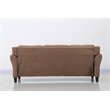 LifeStyle Solutions Transitional 2 Piece Sofa and Loveseat Set in Brown Beige