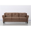 LifeStyle Solutions Transitional 2 Piece Sofa and Loveseat Set in Brown Beige