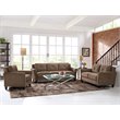 LifeStyle Solutions Transitional 2 Piece Sofa and Loveseat Set in Brown Beige