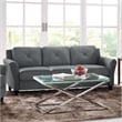LifeStyle Solutions Transitional 2 Piece Sofa and Loveseat Set in Dark Gray