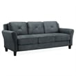 LifeStyle Solutions Transitional 2 Piece Sofa and Loveseat Set in Dark Gray