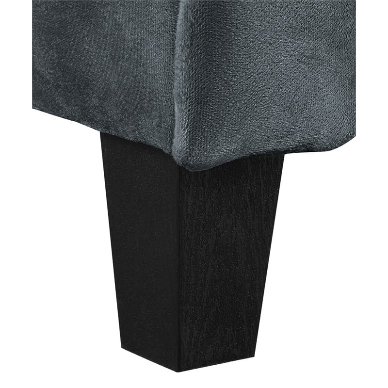 LifeStyle Solutions Harvard 2 Piece Loveseat and Accent Chair Set in Dark Gray