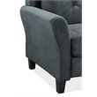 LifeStyle Solutions Harvard 2 Piece Loveseat and Accent Chair Set in Dark Gray