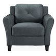 LifeStyle Solutions Harvard 2 Piece Loveseat and Accent Chair Set in Dark Gray