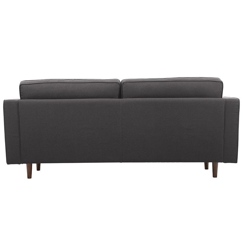 Lifestyle Solutions Tracy Tufted Sofa In Dark Gray