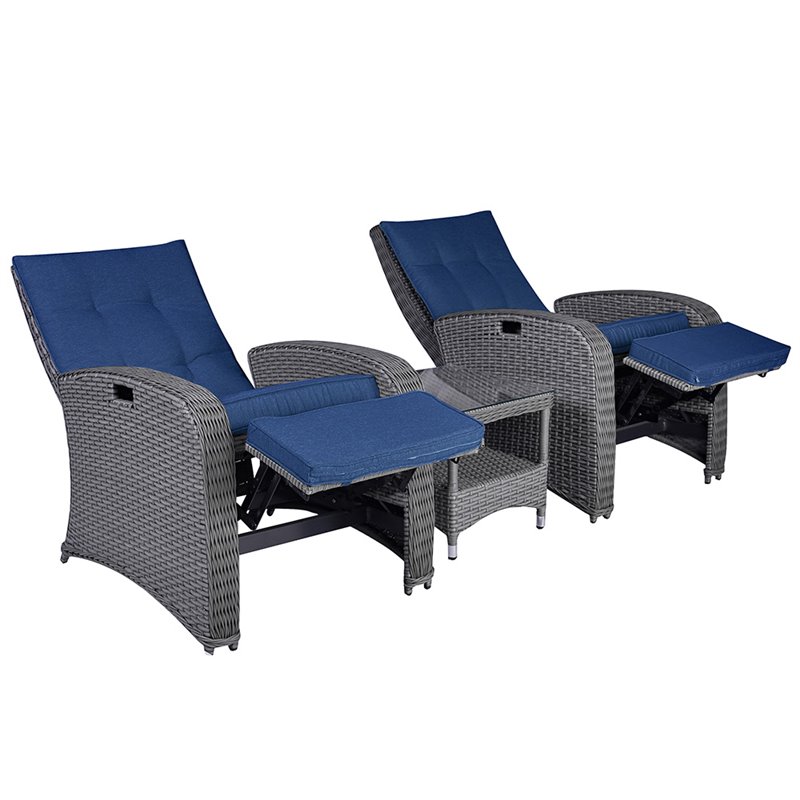 Lifestyle Solutions Relax A Lounger Bryson 3 Piece Patio Recliner Set